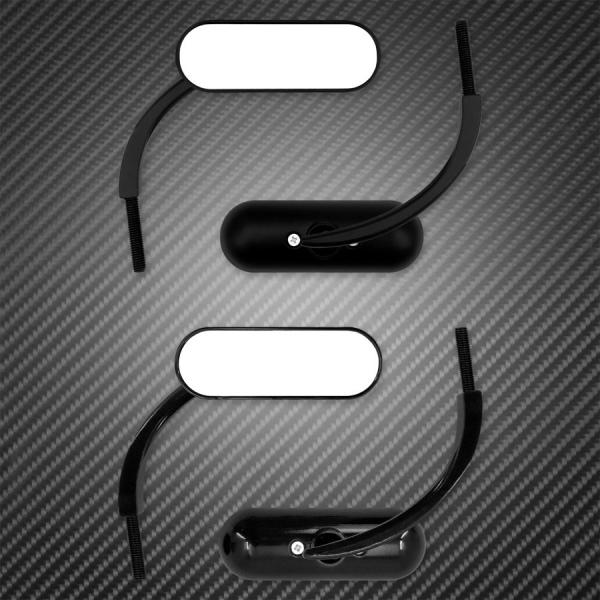 【並行輸入品】 ハーレー オートバイ バックミラー オーバルミラー マット グロスブラック ツーリン...