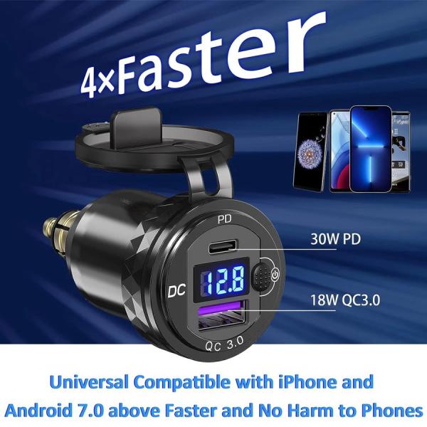 【並行輸入品】 オートバイ USB充電器 デュアルqc3.0 BMW r1200gs アドベンチャー...