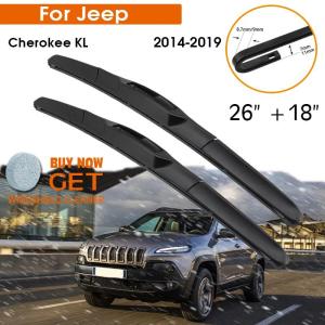【並行輸入品】 ジープ ワイパーブレード フロントガラス 18インチ LHD rhd 2014-2019 チェロキーkl ゴム製詰め替え窓 アクセサリー