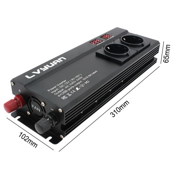 【並行輸入品】 車 インバーター 6000ワットピーク dc 12v 24v ac 220v led...