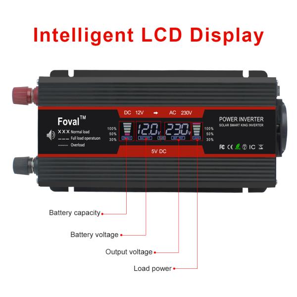 【並行輸入品】 自動車の付属品 インバータ Lcdディスプレイソロル電源 dc 12v/24v ac...