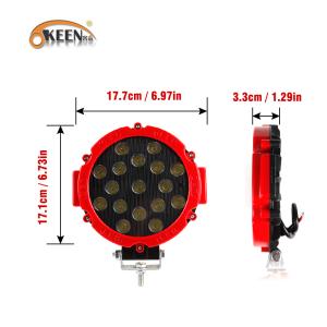 【並行輸入品】 車 フォグランプ ledライトバー 12v 51ワット 7インチ ledバー ワークライト オフロード 4 × 4 スポットライトボート atvライト 作業灯 24 2個
