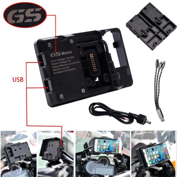 USB 携帯電話オートバイナビゲーションブラケット USB 充電サポート R1200GS F800G...