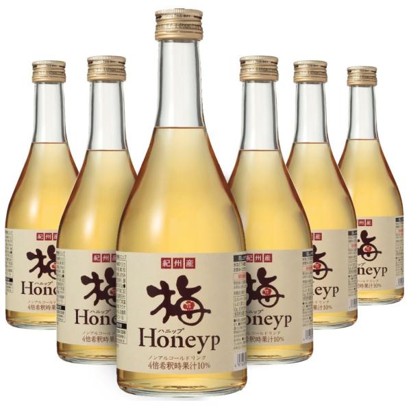 紀州産梅ハニップ 590g 6本  (希釈ドリンク/梅ジュース/ノンアルコール/ウメ/4倍希釈10％...