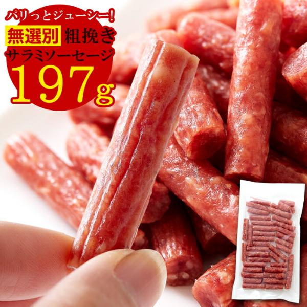 サラミ ソーセージ 197g 粗挽き 訳あり サラミ メール便 送料無料 爆買 bakugai202...