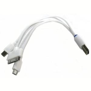 (バルク品)3in1 マルチUSB充電ケーブル Mini USB/Micro USB/Dockコネクタ(定形外郵便、送料別商品)