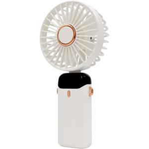 ハンディファン 携帯扇風機 《ホワイト》 手持ち扇風機 USB充電式 4WAY 5段階風量 最大15時間 リズム運転 アロマパッド付属 小型(送料別商品)