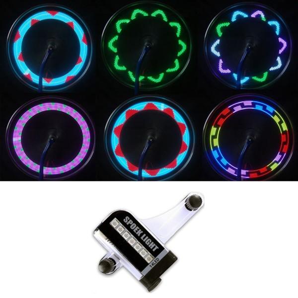 【並行輸入品】時間経過で光の模様が変化 自転車ホイールLEDライト カスタマイズ タイヤ スポーク ...