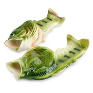 【並行輸入品】ブラックバス スリッパ 《グリーン》 魚 面白 おもしろ デザイン メンズ ビーチサンダル 84239G(送料別商品)