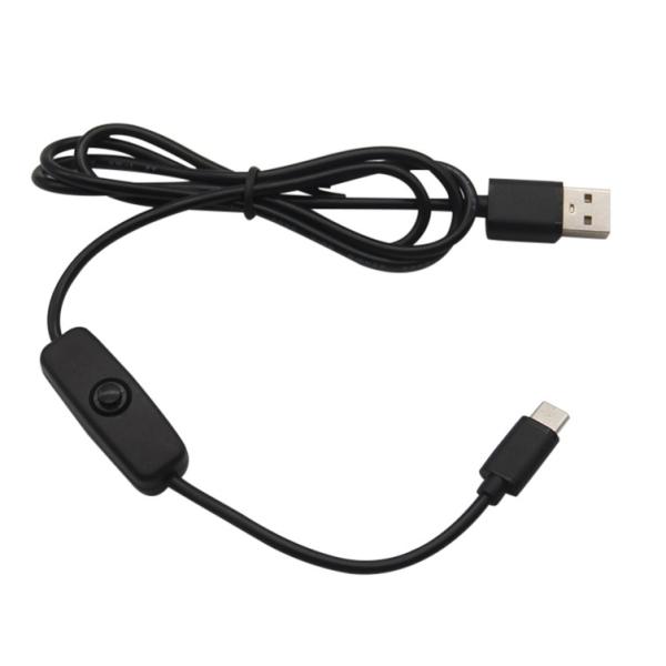 【並行輸入品】Raspberry Pi 4対応 スイッチ付き Type-C 電源ケーブル USB T...