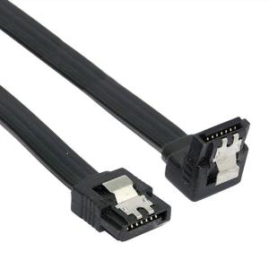 SATA3.0ケーブル 6Gbps 40cm 片方L型《ブラック》 SATAケーブル