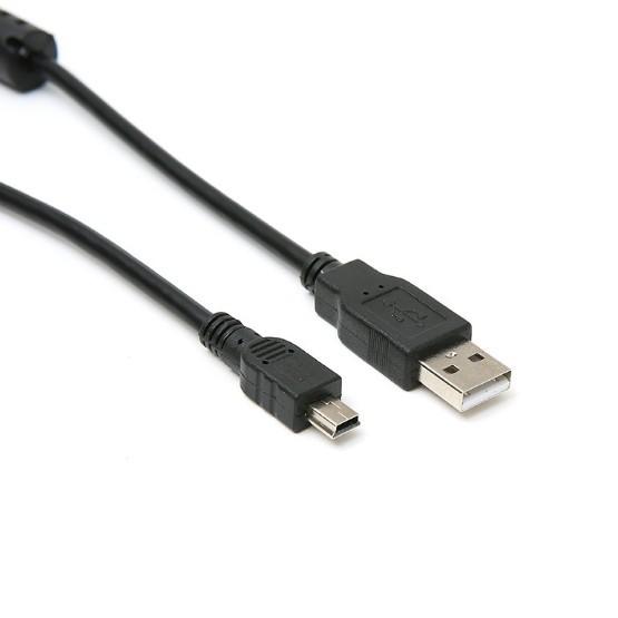USB2.0ケーブル タイプAオス- ミニタイプBオス 《1.5m》 《ブラック》 A to min...