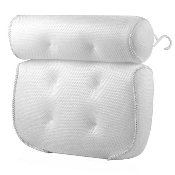 【並行輸入品】お風呂枕 バスピロー 吸盤付き 3Dメッシュ クッション バスタブ 浴槽 バス枕 滑り...