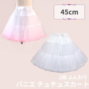 【並行輸入品】パニエ チュチュスカート 2段 ふんわり 大人 ペチコート チュール リボン ハロウィン 仮装(送料別商品)