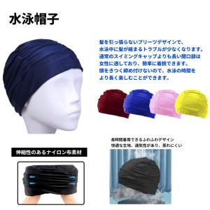 【並行輸入品】水泳帽子 ブラック ナイロン布 ...の詳細画像1