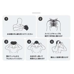 【並行輸入品】水泳帽子 ブラック ナイロン布 ...の詳細画像2