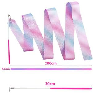 【並行輸入品】新体操 リボン 2m キラキラ ...の詳細画像2
