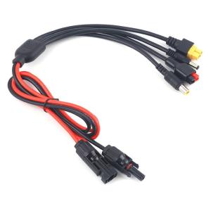 並行輸入品】4in1 ソーラーパネル延長ケーブル 太陽光充電変換ケーブル