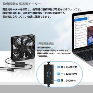 【並行輸入品】USB冷却ファン 風速調整スイッ...の詳細画像1