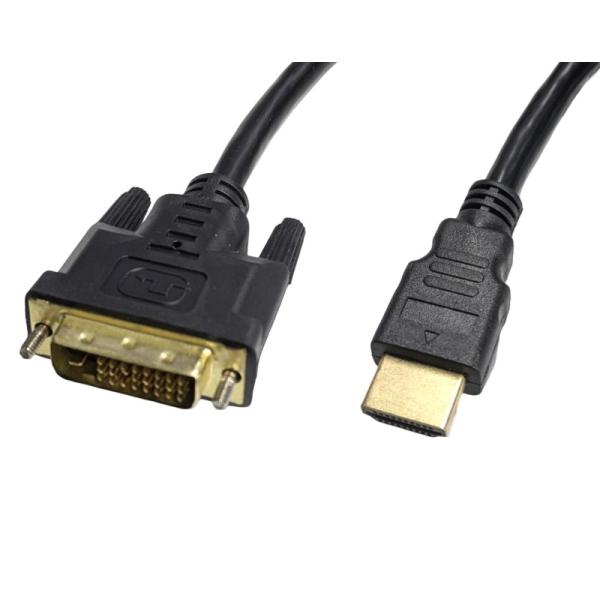 【並行輸入品】HDMI-DVI 変換ケーブル 約2m 金メッキ タイプAオス- DVI24pinオス...