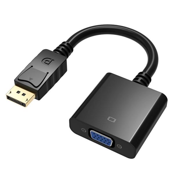 【並行輸入品】Displayport to VGA 変換アダプター ブラック 金メッキコネクタ Di...