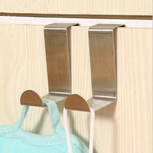 【並行輸入品】取り付け簡単 ステンレス製 ドアハンガー 2個セット シンプル ドアフック 扉 ドア用(定形外郵便、送料別商品)