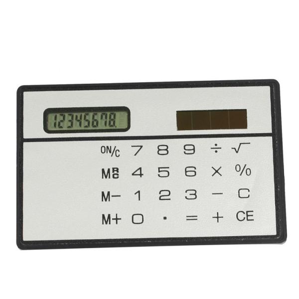 超薄型カード式 ソーラー電卓 税計算(定形外郵便、代引不可、送料別商品)