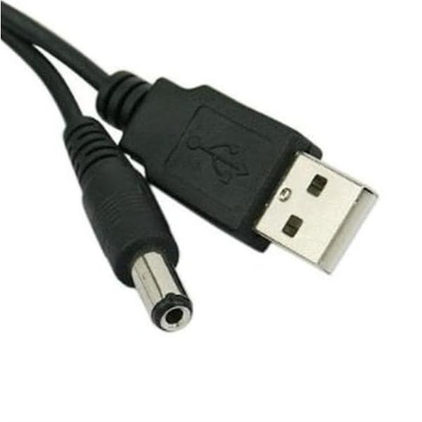 【並行輸入品】外径5.5×内径2.1mm USB to DC5.5 電源コード 《1m》 《ブラック...