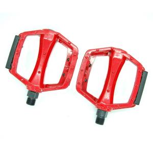 【並行輸入品】アルミ合金 自転車ペダル 《レッド》 2個セット 軽量 フラットペダル MTB マウンテンバイク(ゆうパケット、送料別商品)