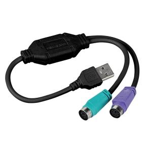 PS/2-USB変換アダプタ 《ブラック》 PS2 to USB アダプター(定形外郵便、代引不可、送料別商品)