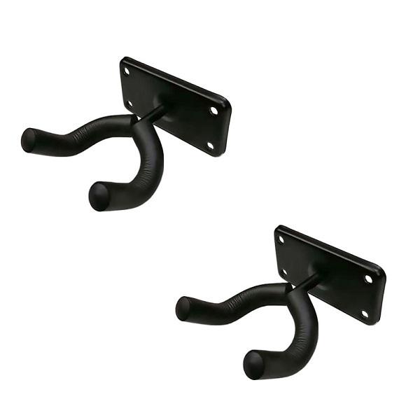 【並行輸入品】壁に固定 ギターハンガー 2個セット 《ブラック》 ギター掛け ギタースタンド ギター...