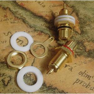 RCAジャック 2個セット(1ペア) 赤黒 金...の詳細画像2