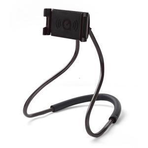【並行輸入品】首掛け式 携帯スタンド 《ブラック》 スマホスタンド タブレットスタンド 車載 卓上 アーム スマホホルダー iPhone iPad(送料別商品)