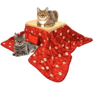 ベスロン こたつ上掛 新品未使用　激レア（ 猫柄 ） ニャンタクラブ [即納在庫品] 遠赤外線 にゃんこの和みこたつ M 猫用