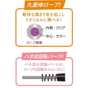デビカ 縄跳び 瞬足なわとび ブラックメッシュ...の詳細画像1
