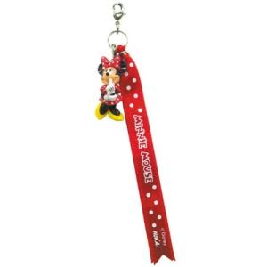 DISNEY ファスナーマスコット (ミニー) ディズニー ミニーマウス カバン 服 ポーチ(定形外郵便、送料別商品)
