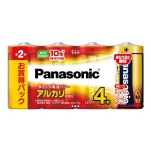 Panasonic 単2形アルカリ乾電池 4本パック LR14XJ/4SW(ゆうパケット、代引不可、送料別商品)