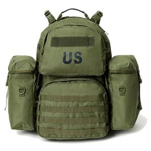 Akmax.cn ミリタリー Molle II バックパック アーミー ミディアム リュックサック 50L フレーム 付き アウトドア 登山 キャンプ
