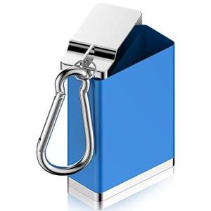 GORMLHO 携帯灰皿 灰皿 アッシュトレイ ポータブル はいざら ふた付き 車用灰皿 ブルー