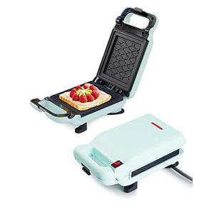 SOLEMOOD ホットサンドメーカー 電気 電気 圧着式 一体型 コンパクト 耳まで焼ける 厚焼き 圧着式 上下両面焼き 焼きグリル 朝食 ランチ