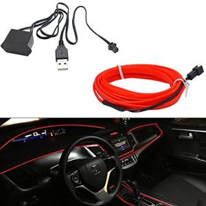 BluFied EL ワイヤー 5M ネオンワイヤー USB ネオン ライト LEDストリップライト イルミネーション 車内 ネオンライト ロープライ