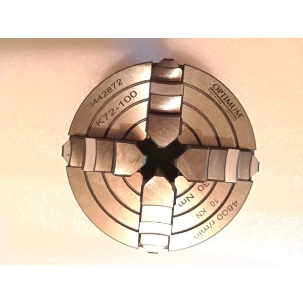 精密四爪独立チャック　100mm  フランジ付  旋盤用　4つ爪独立チャック100mm