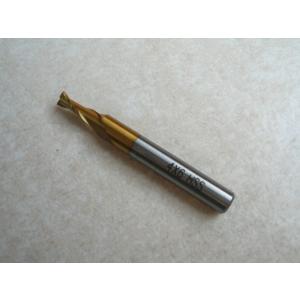 フラットエンドミル2枚刃 4mm TiN コート ハイス鋼HSS材質