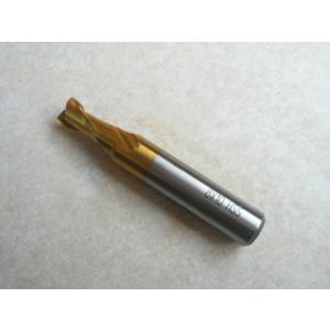 フラットエンドミル2枚刃 8mm TiN コート ハイス鋼HSS材質