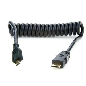 《新品アクセサリー》 ATOMOS (アトモス) 1 x coiled micro HDMI to full HDMI Cable (30cm-45cm)｜ymapcamera