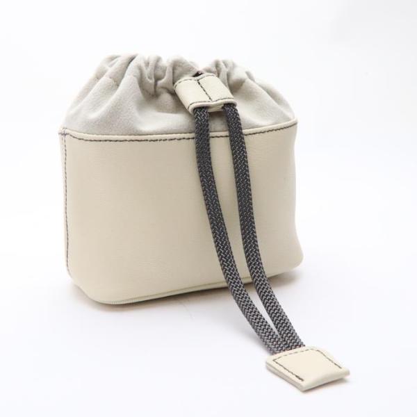 《新品アクセサリー》 MAPCAMERA (マップカメラ) ゴートレザーレンズポーチ ホワイト