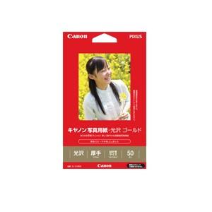 《新品アクセサリー》 Canon 写真用紙・光沢 ゴールド はがきサイズ 50枚 (GL-101HS50)｜ymapcamera