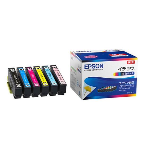 《新品アクセサリー》 EPSON (エプソン) インクカートリッジ イチョウ 6色セット ITH-6...