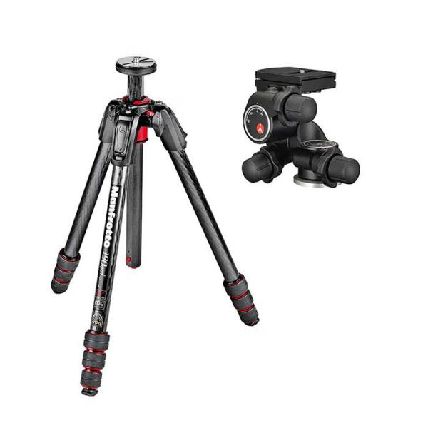 《新品アクセサリー》 Manfrotto（マンフロット）190go!カーボン4段三脚+410ギア付き...