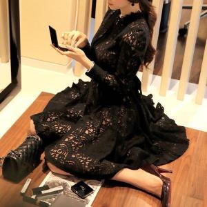 総レースワンピース 黒の商品一覧 通販 Yahoo ショッピング